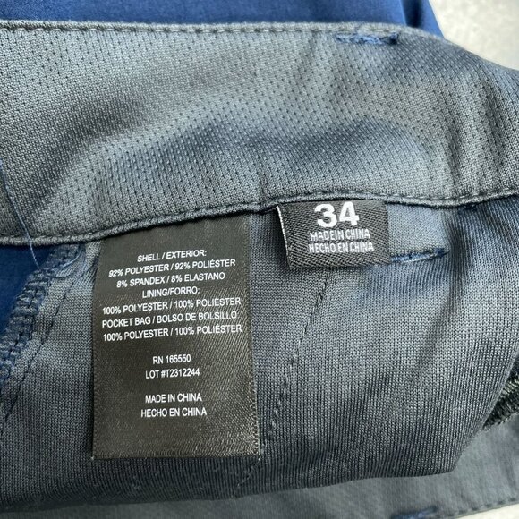 NEW 32 Degrees Men's Size 34 Cool Cargo Shorts Navy Blue Polyester/Elastane - Picture 5 of 8